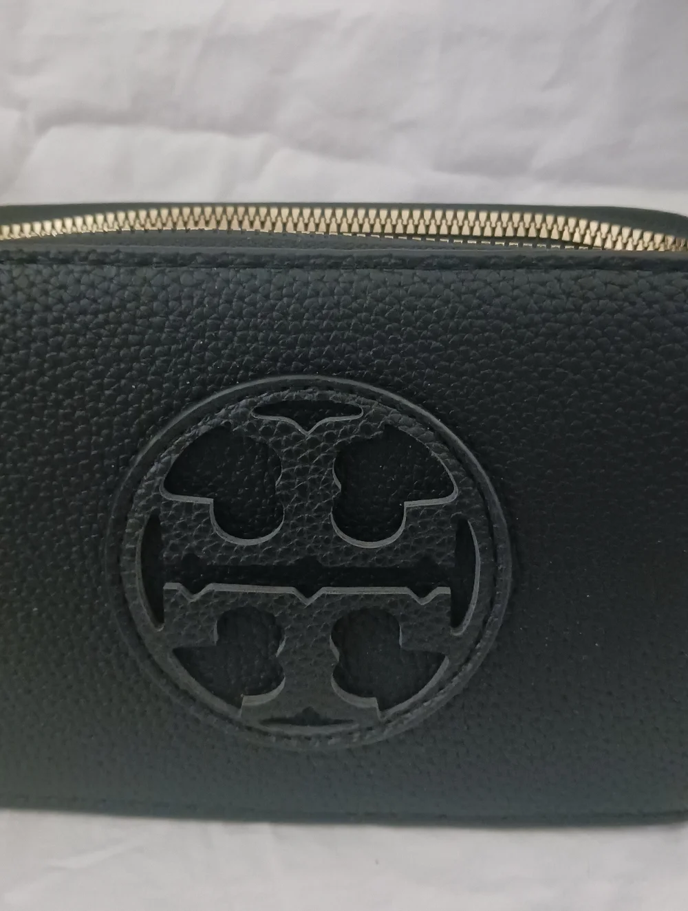 Tory Burch Black Leather Logo Camera Crossbody with Branded Strap - Picture 3 of 7